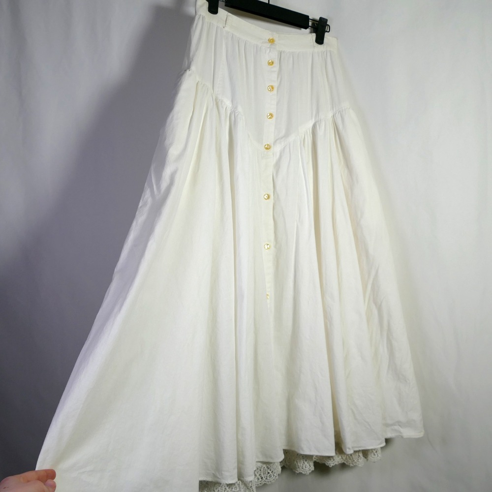 VTG Jonathan Martin Basque Waist Prairie Maxi Skirt Size 11 Cottagecore Country